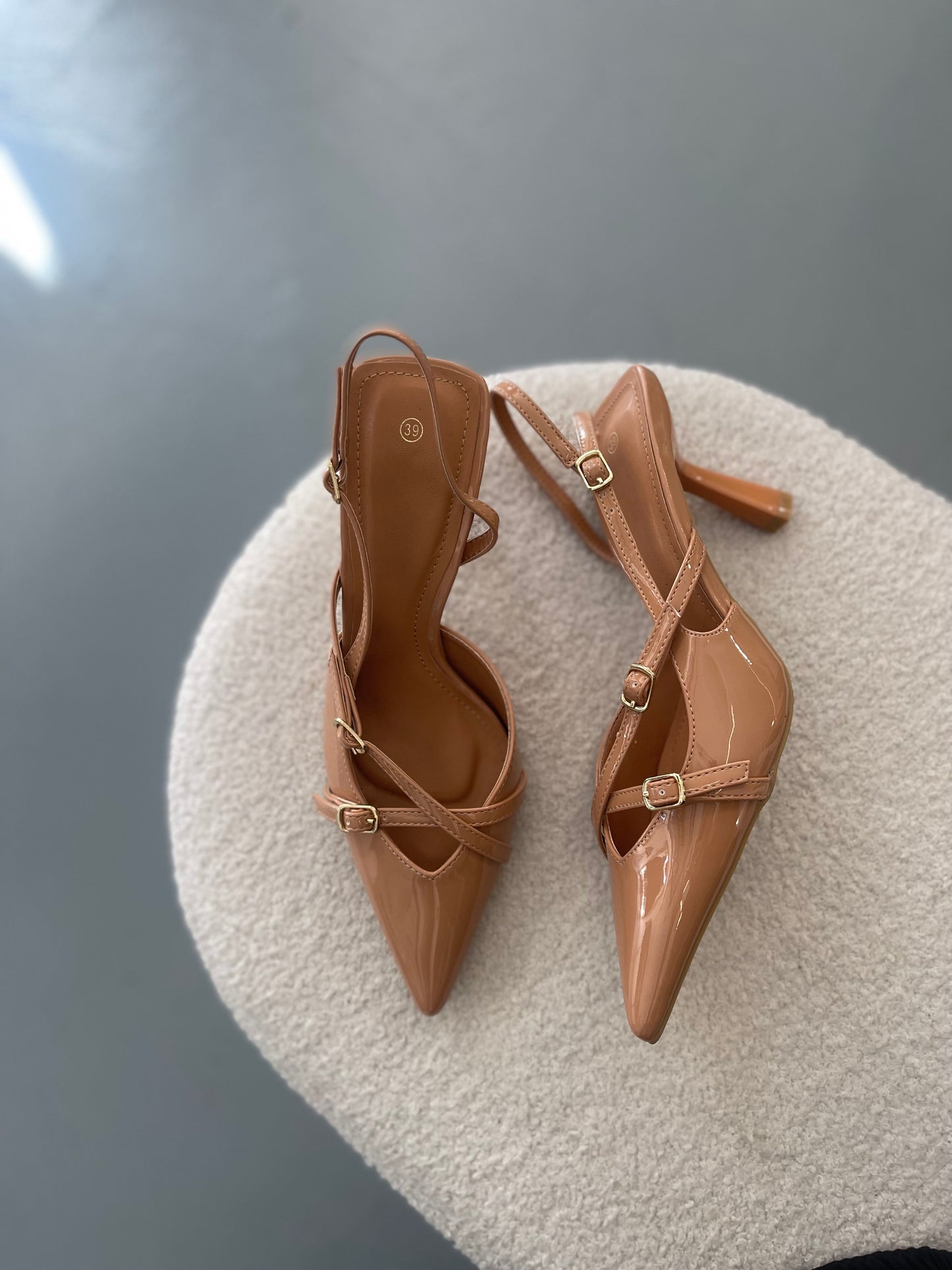 Rita Nude Heels With Straps