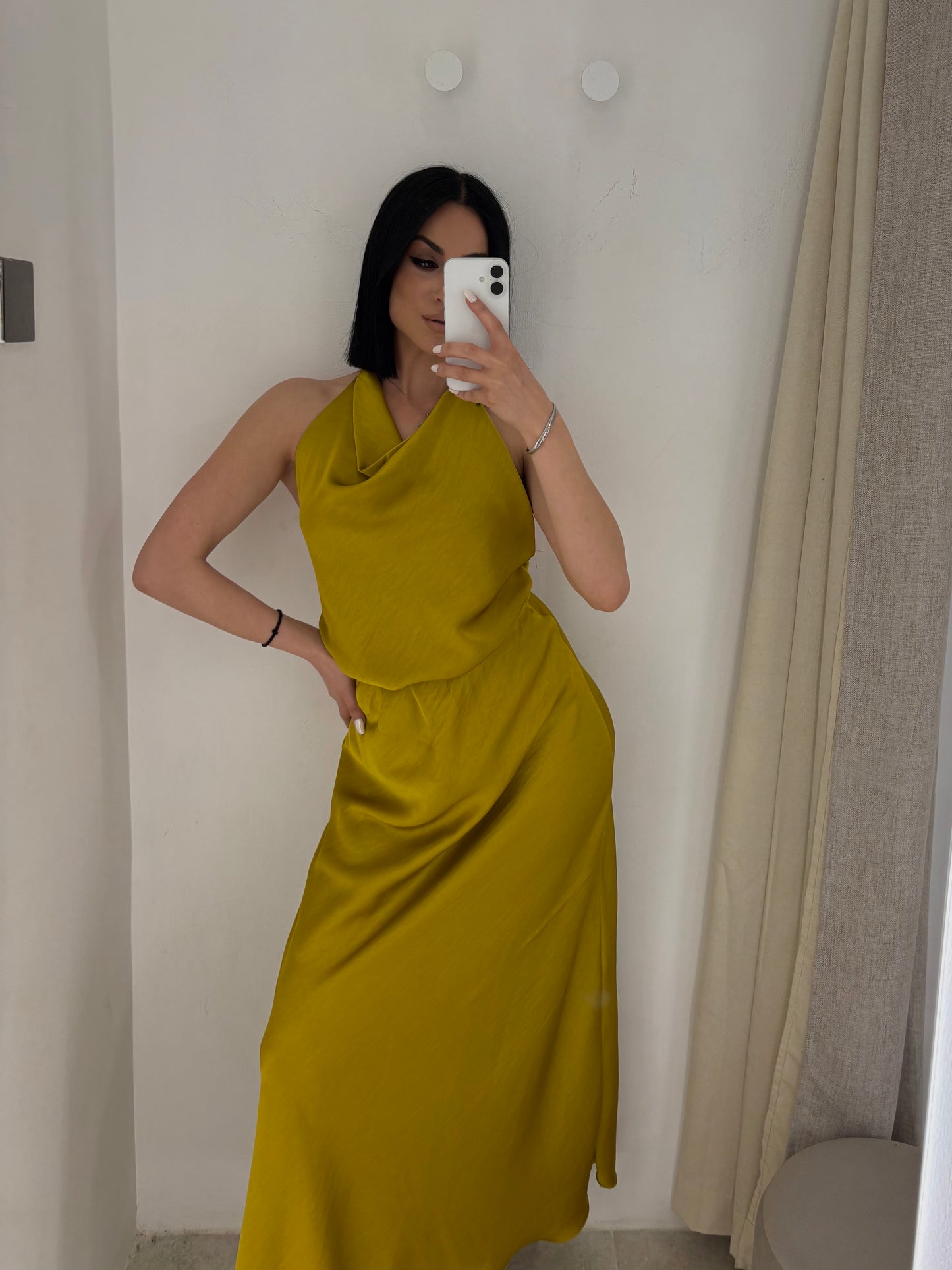 Satin Skirt Set