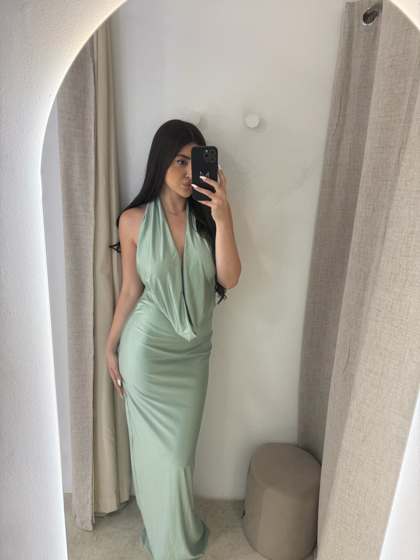 Mery Maissy Collection Dress Silver Mint
