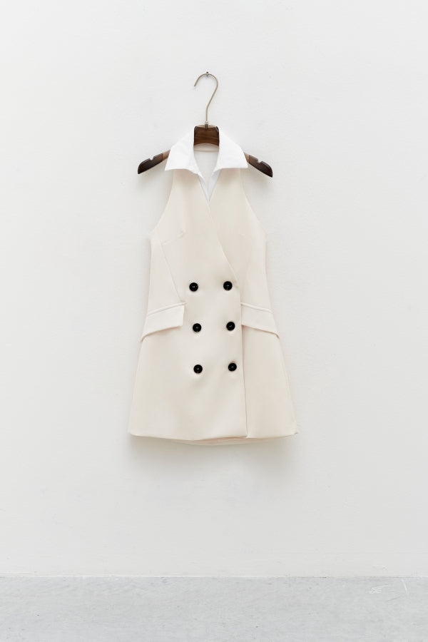 Lumina Beige Vest Dress