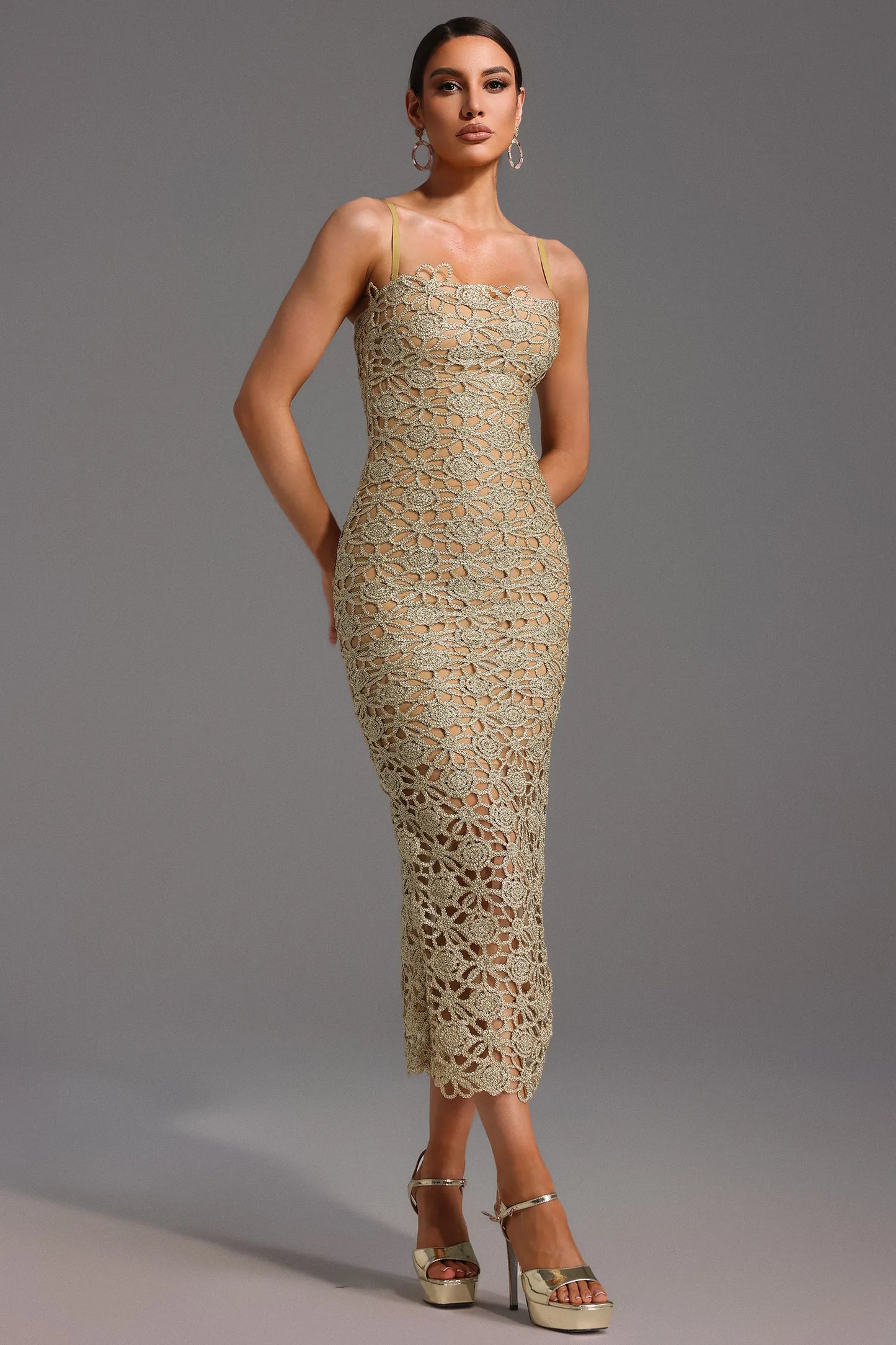 Cienna Exclusive Gold Dress