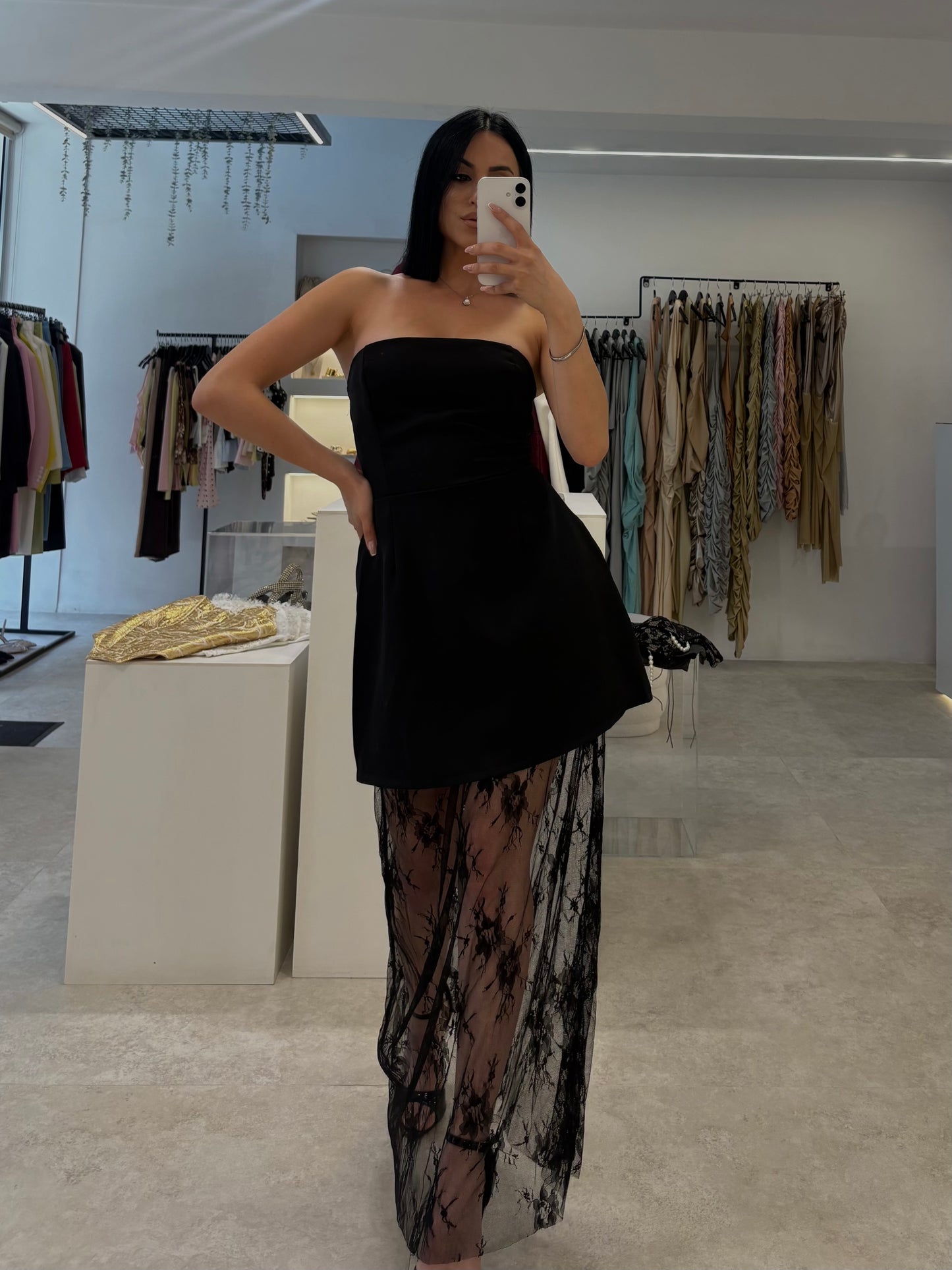 Mini Dress With Lace