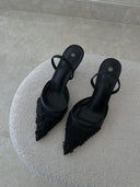Black Heels With Pearls H1833