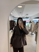 Leather Oversized Blazer