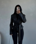 Belted Leather Jacket