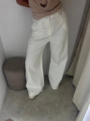 White Jean With Diamonds