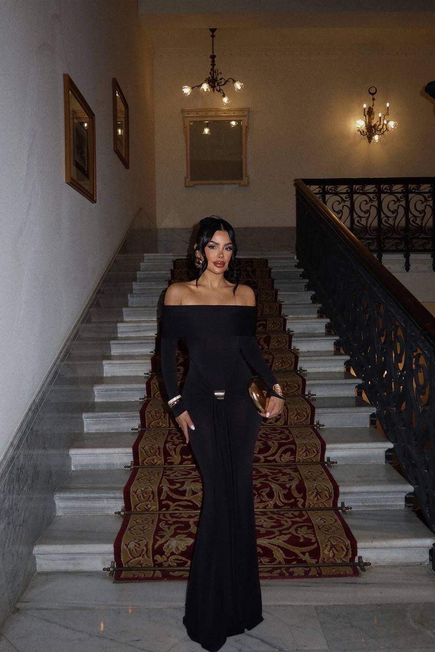 Fenia Long Sleeve Dress Black