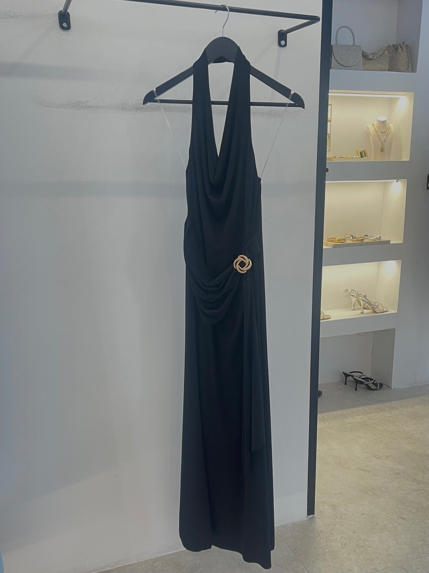 Maxi Dress With Gold Detail