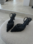 Black Heels With Pearls H1833