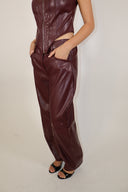 Leather Corset Set