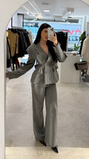 Suit with Waist Detail