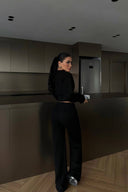 Eva Knitted Set Black