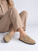 Beige Suede Flats
