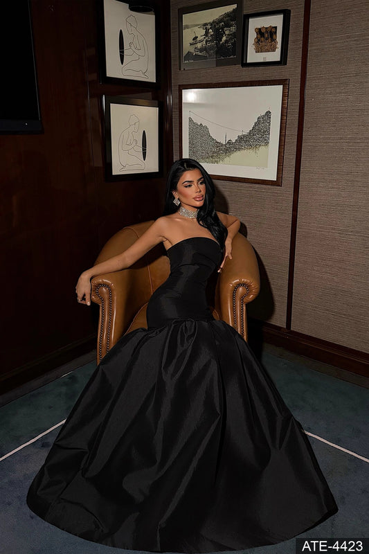 Evelyn Balloon Dress Black