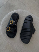 Black Flats With Details