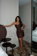 Sia Mini Brown Dress