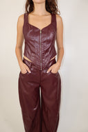 Leather Corset Set
