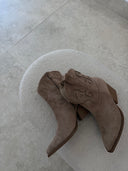 Beige Suede Boots