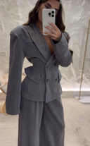 Suit with Waist Detail