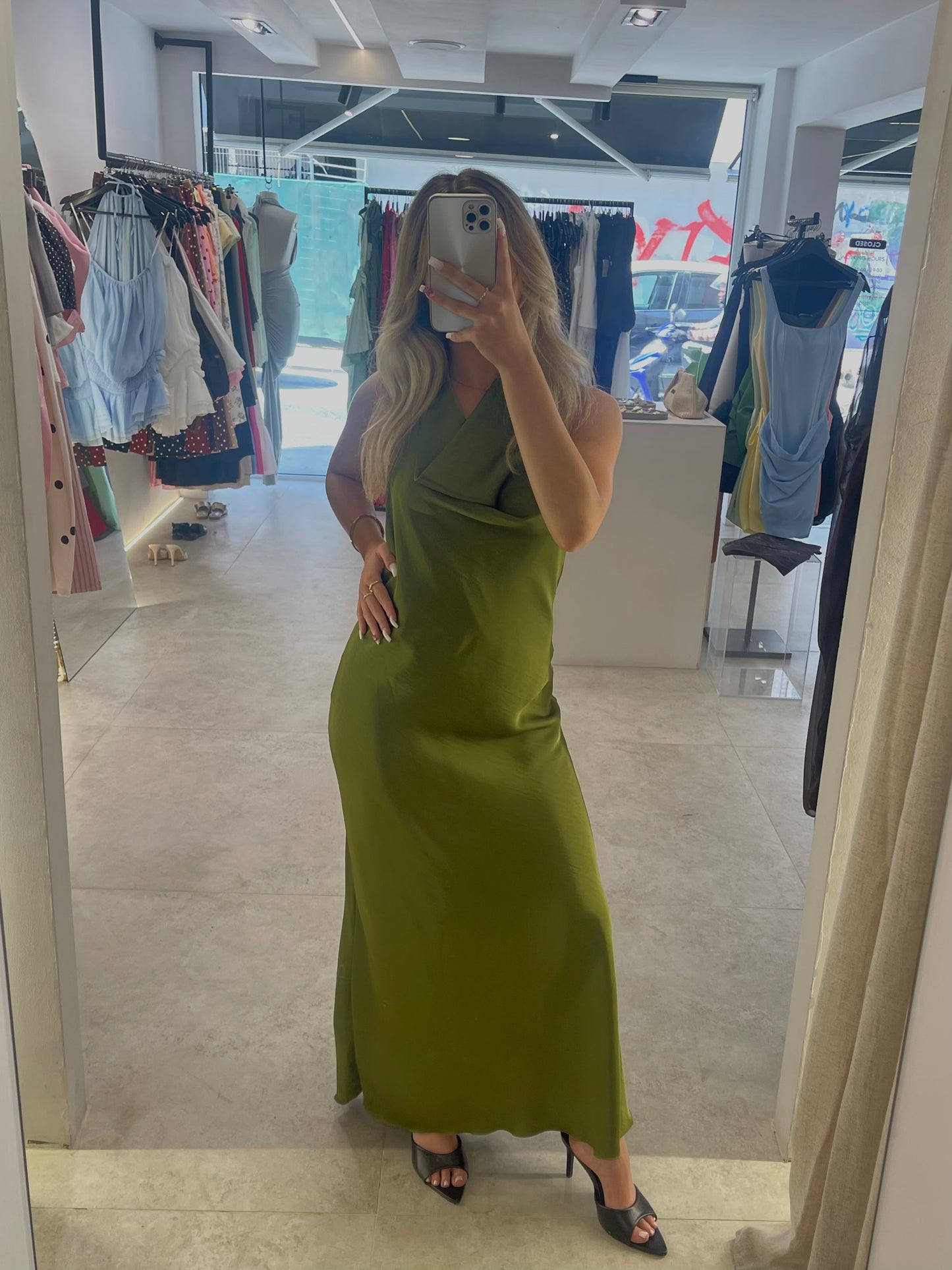 Midi Satin Dress