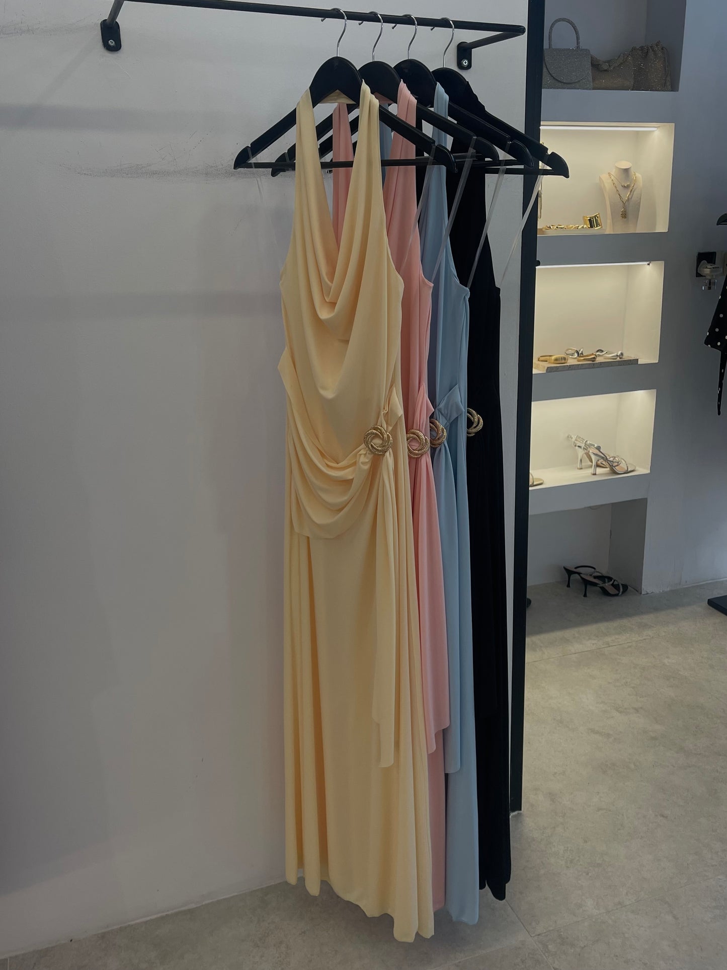 Maxi Dress With Gold Detail