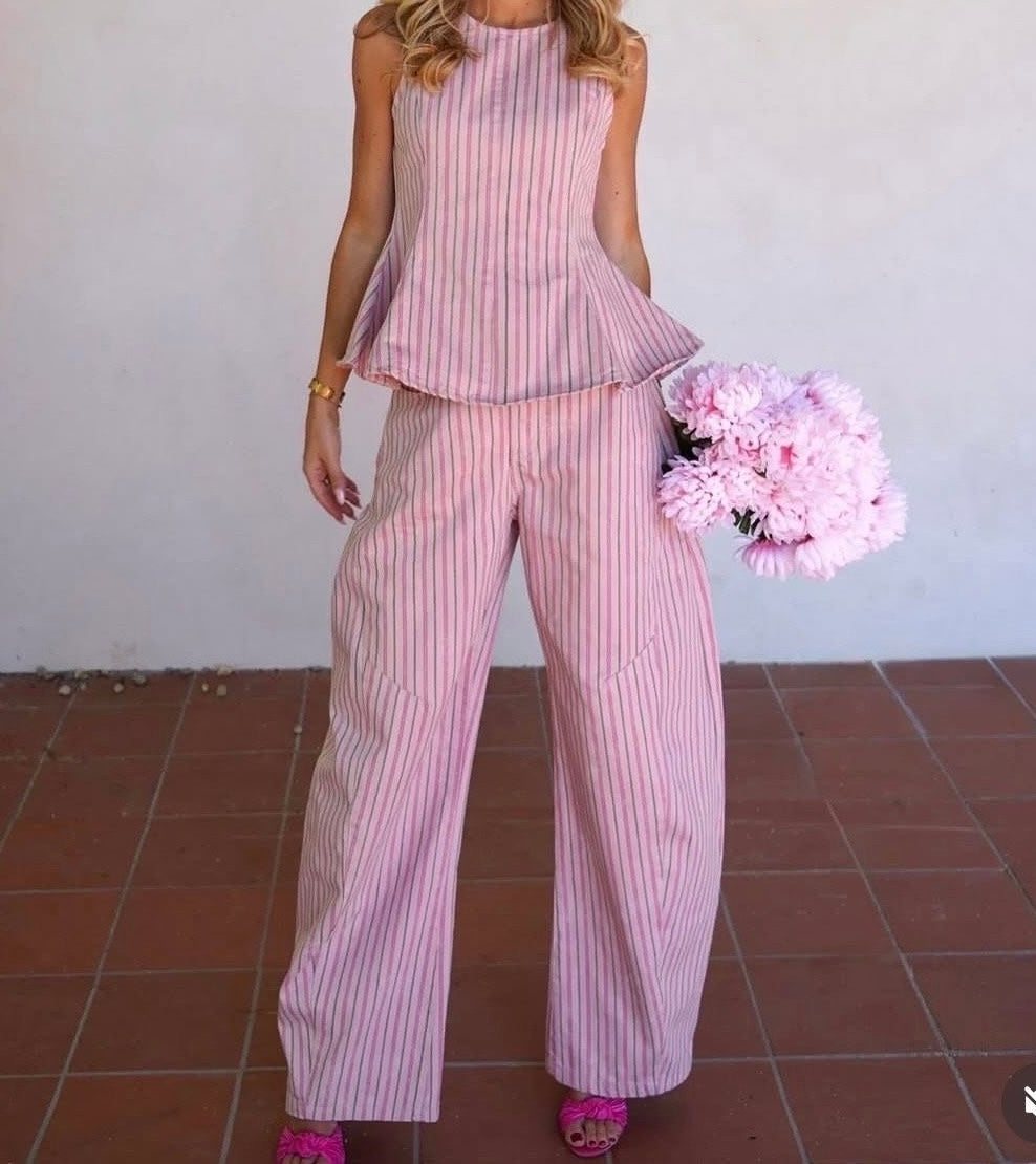 Striped Jean Set