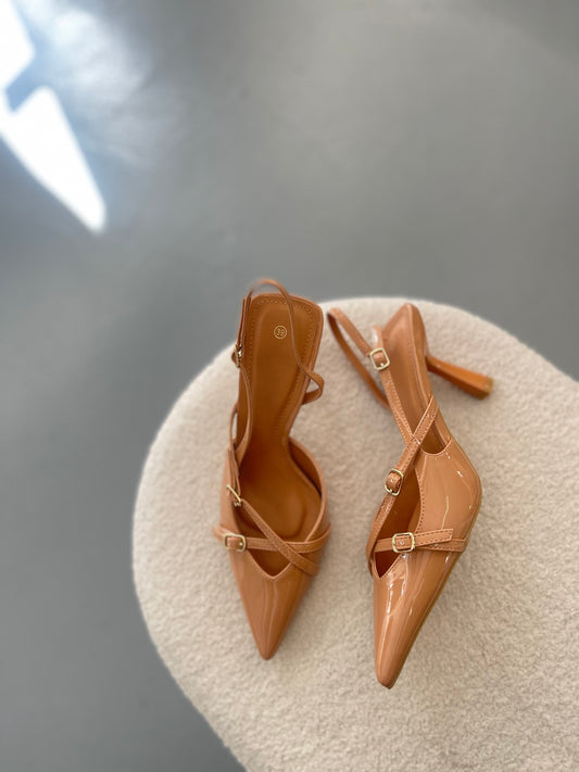 Rita Nude Heels With Straps
