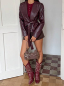 Belted Leather Jacket