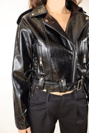 Leather Crop Coat