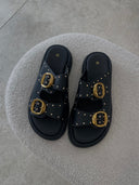 Black Flats With Details