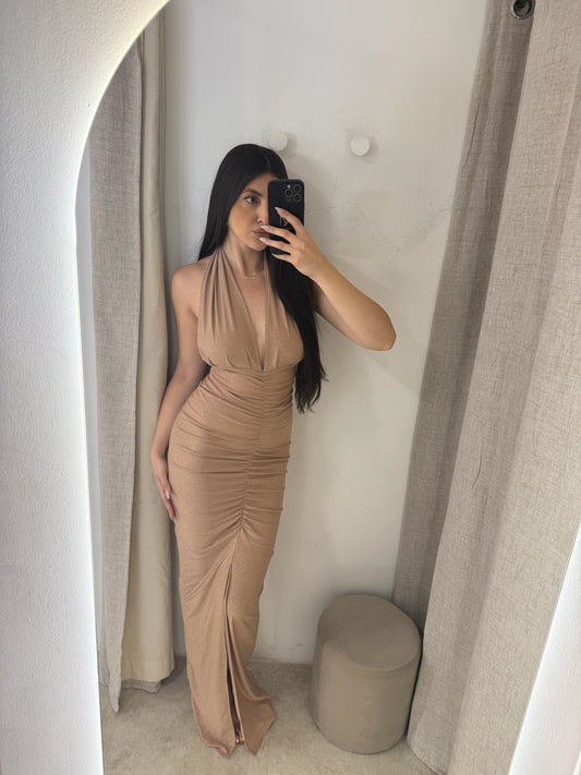 Amira Maissy Collection Dress Gold Glitter
