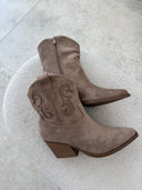 Beige Suede Boots