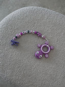 Personalized Lavender Turtle Teether Clip