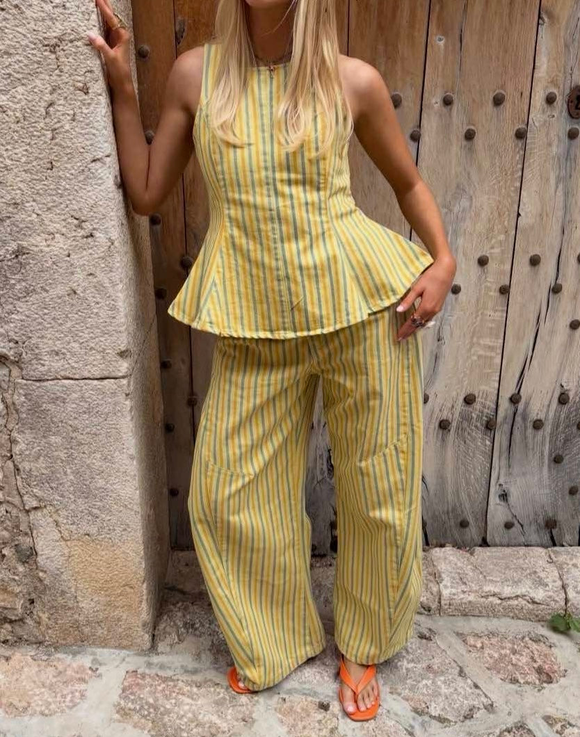 Striped Jean Set