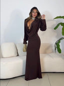 Oval Long Sleeve Dress