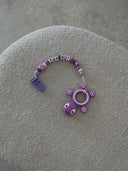 Personalized Lavender Turtle Teether Clip