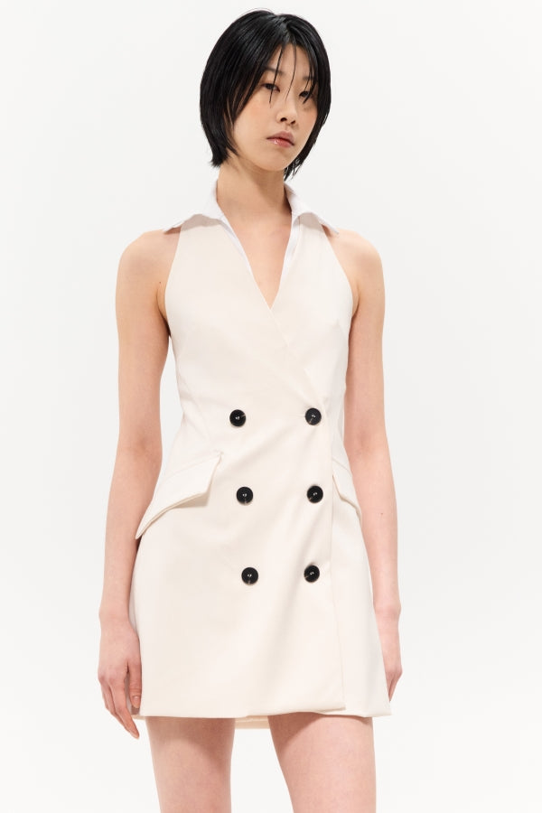 Lumina Beige Vest Dress