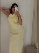 Backless Satin Dress