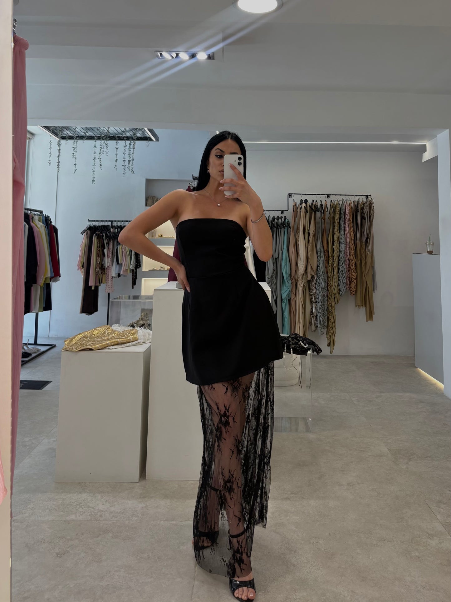 Mini Dress With Lace