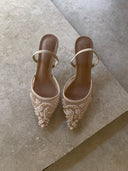 Beige Heels With Pearls H1833