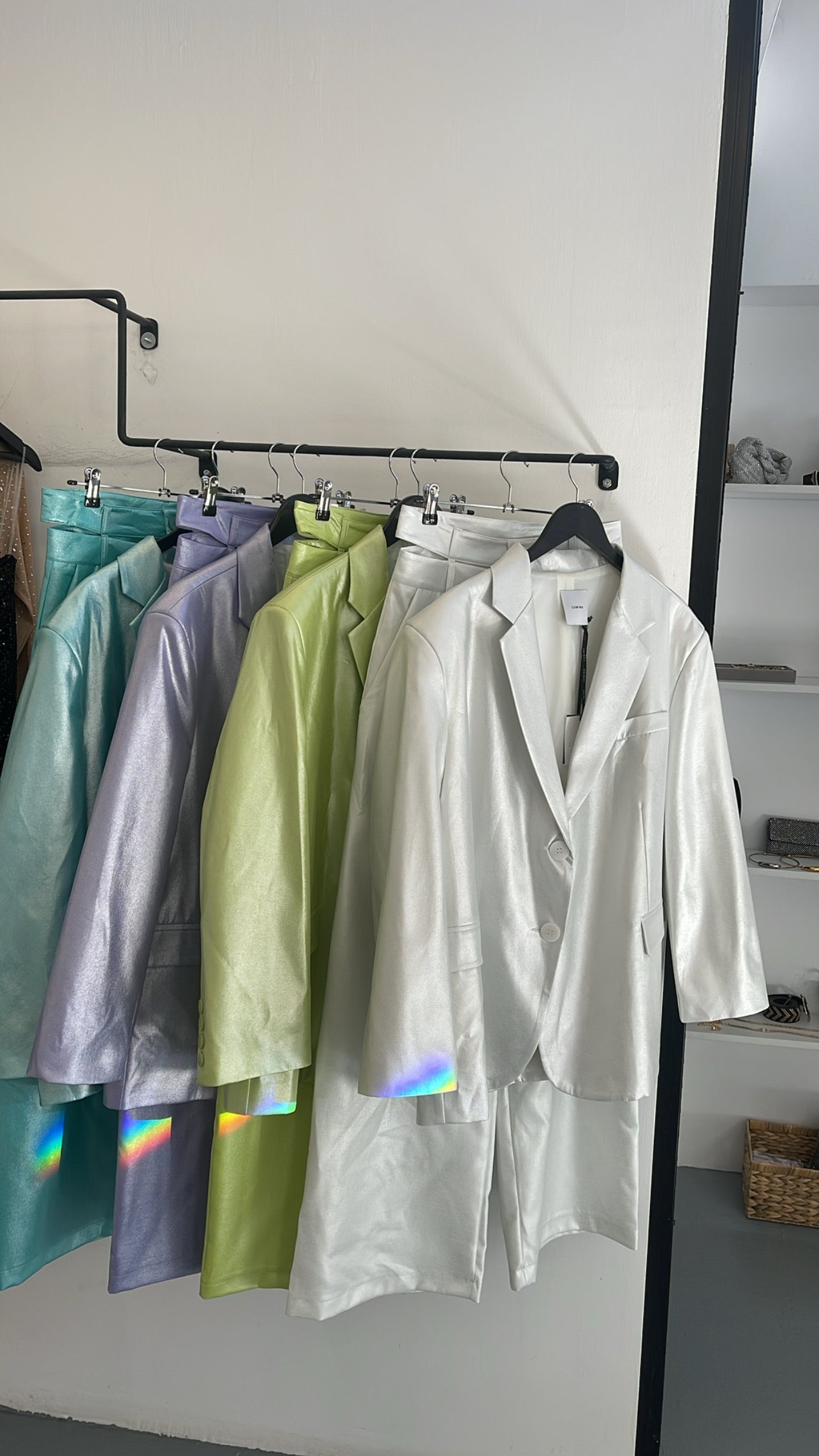 Lumina Metallic Blazer in Lime