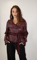 Belted Leather Jacket