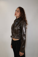Leather Crop Coat