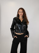 Leather Crop Coat
