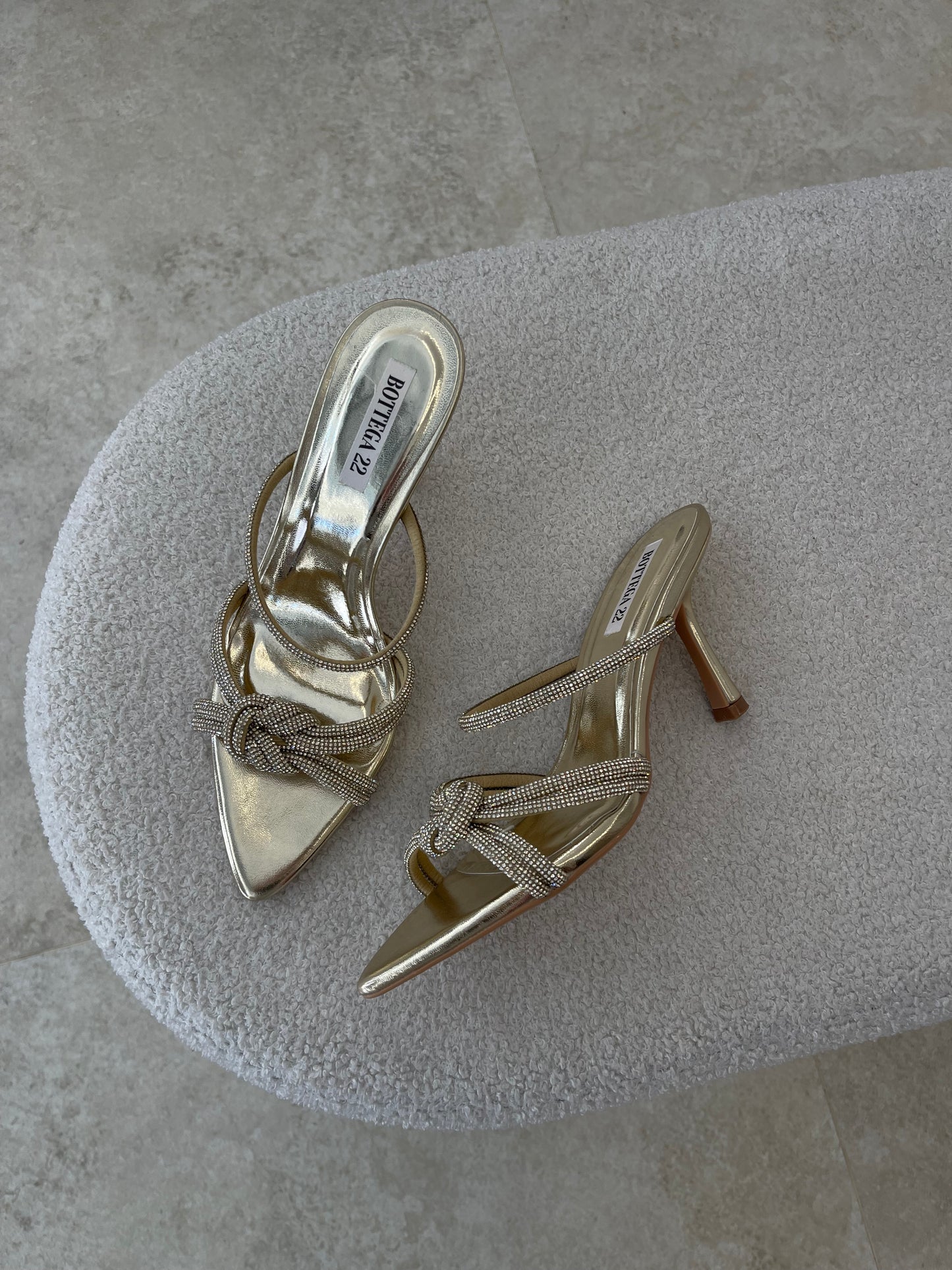 Gold Heels With Diamonds