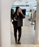 Leather Oversized Blazer
