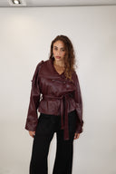 Belted Leather Jacket