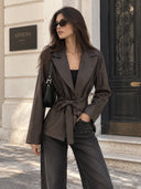 Belted Leather Jacket