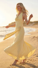 Maxi Dress With Gold Detail