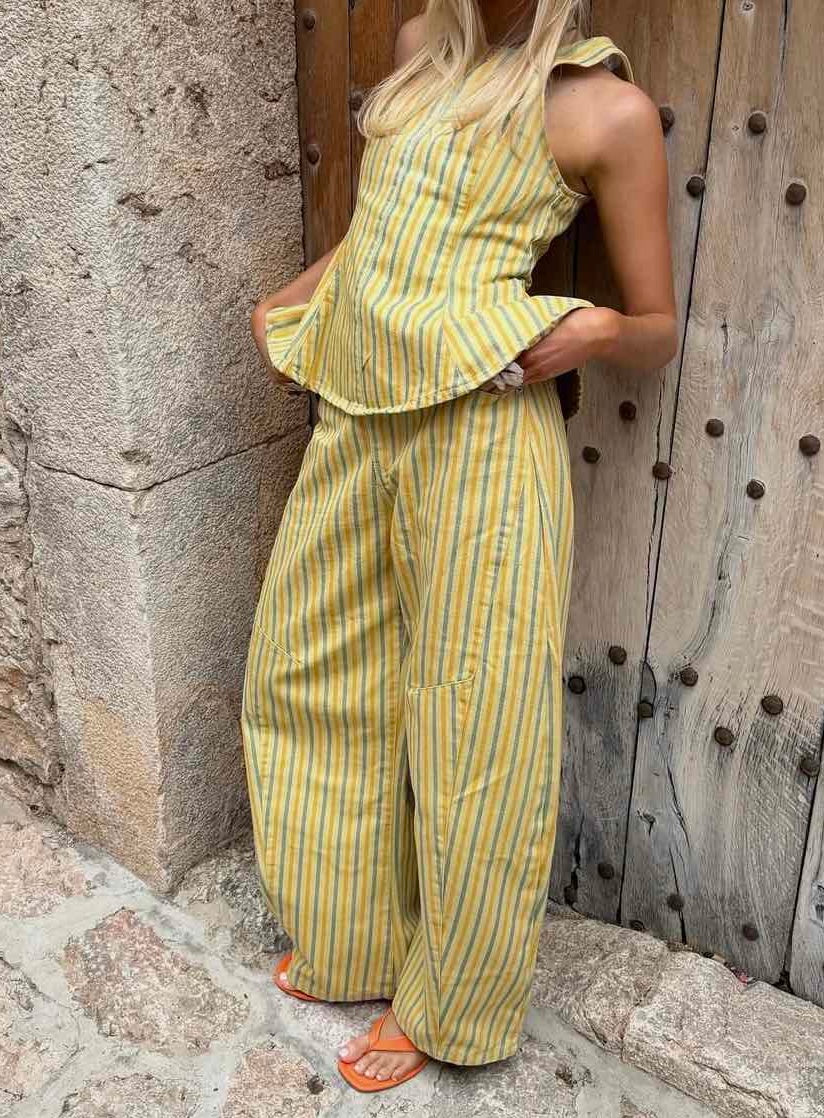 Striped Jean Set